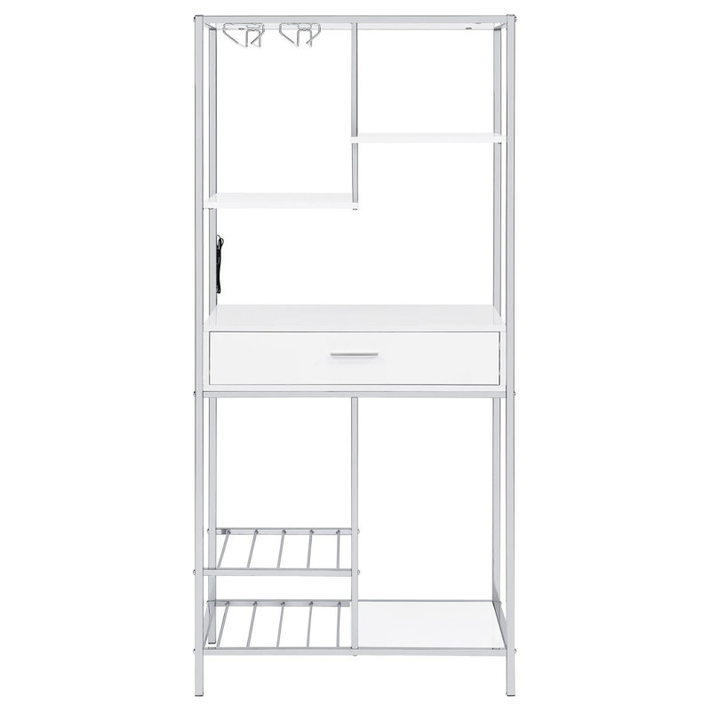 Naysa 31.5 " L Steel Wine Bar