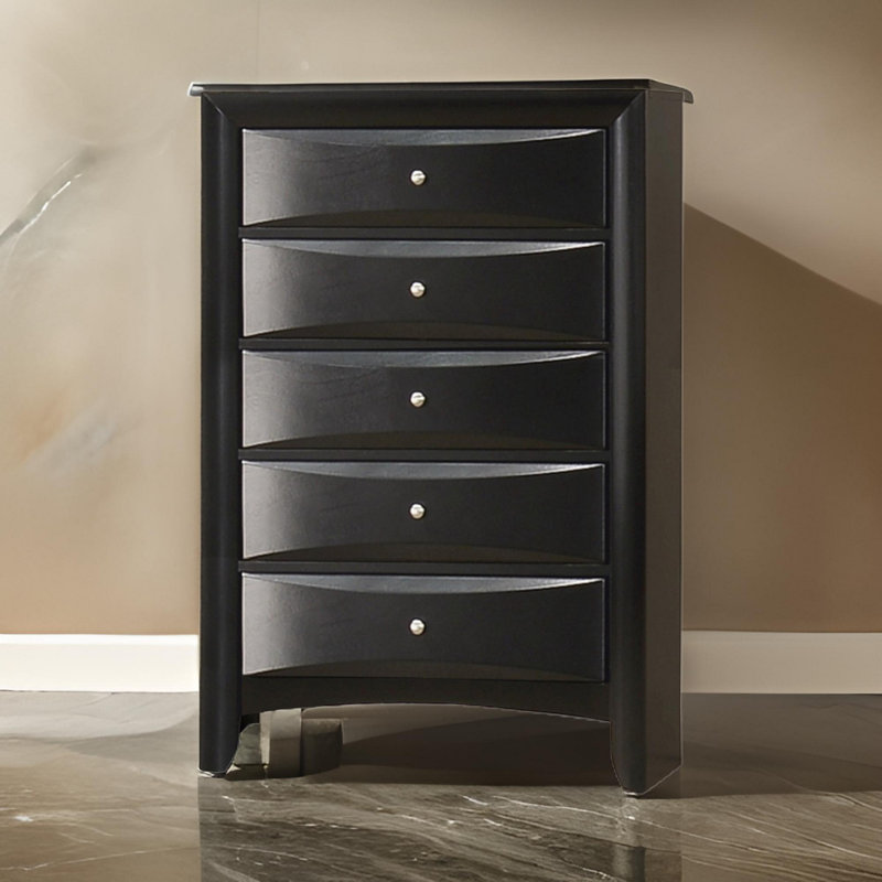 Ireland 32'' W 5 - Drawer Dresser, Black