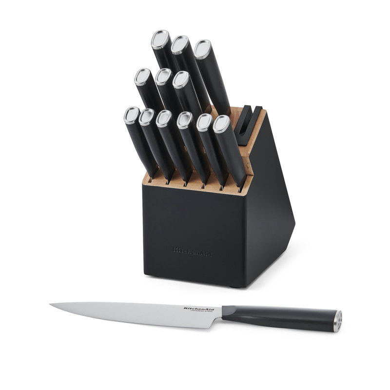 Kitchenaid Classic Two Tone Knife Block Set, 14 Piece - Thumbnail 4