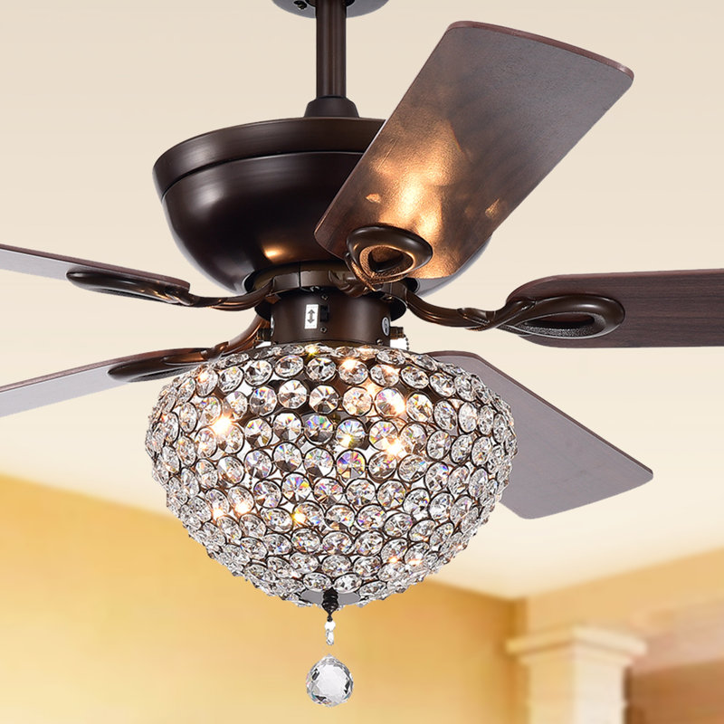 Netter 52'' Ceiling Fan with Light Kit, Antique Bronze, Remotes