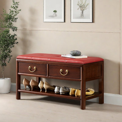 39.4in Retro style Shoe Storage Bench