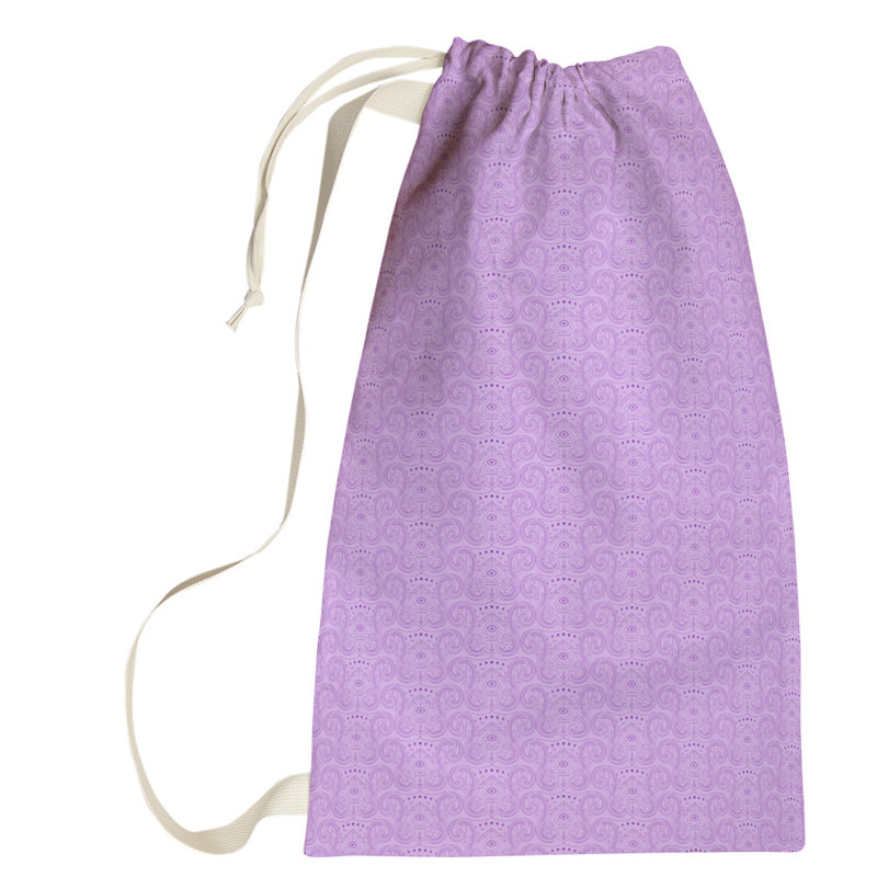 Sac à linge troisième oeil jade, Grand (H 76,5 po x l 29,5 po x P 1,5 po), Mauve foncé