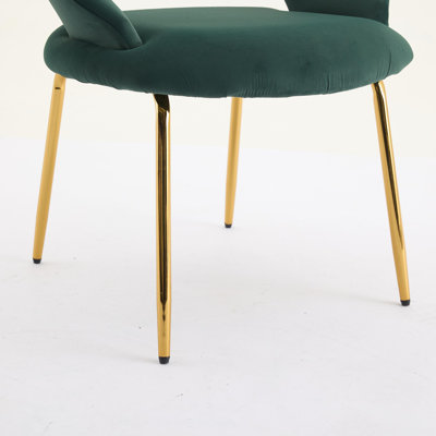 Set of 1 Velvet Fabric Dining Chairs