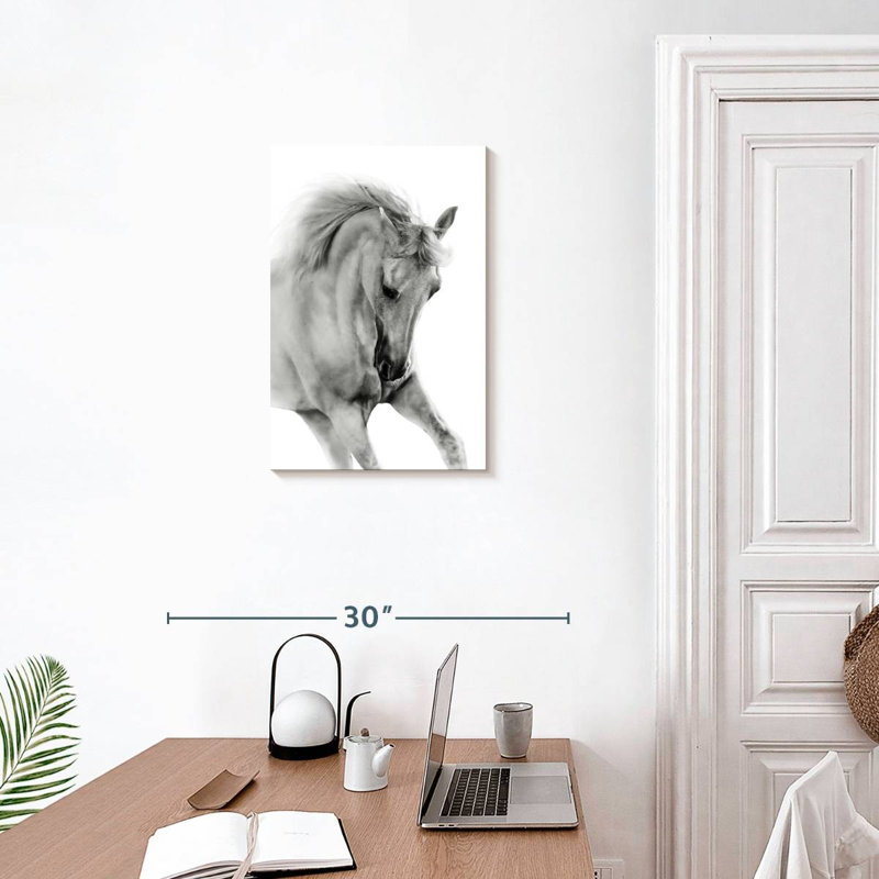 Brampt Elegant White Horse, 24" H x 16" W