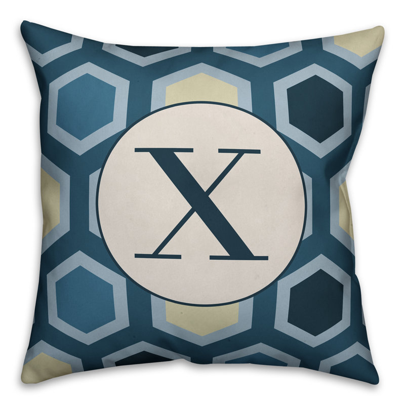 Geometric Reversible Throw Pillow, X
