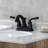Kingston Brass Restoration Two-Handle 3-Hole Deck Mount 4" Centerset Bathroom Faucet with Plastic Pop-Up-66069160