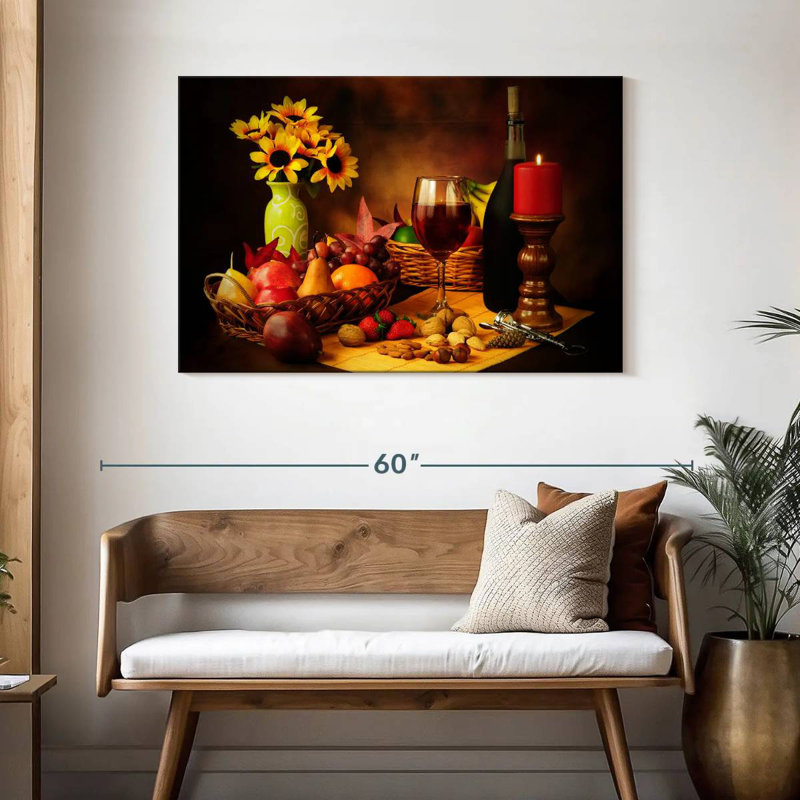 Yarlin Wine Fruit And Nuts, 30" H x 45" W