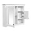 Armoire de salle de bain murale avec miroir, armoire à pharmacie murale avec 3 tablettes