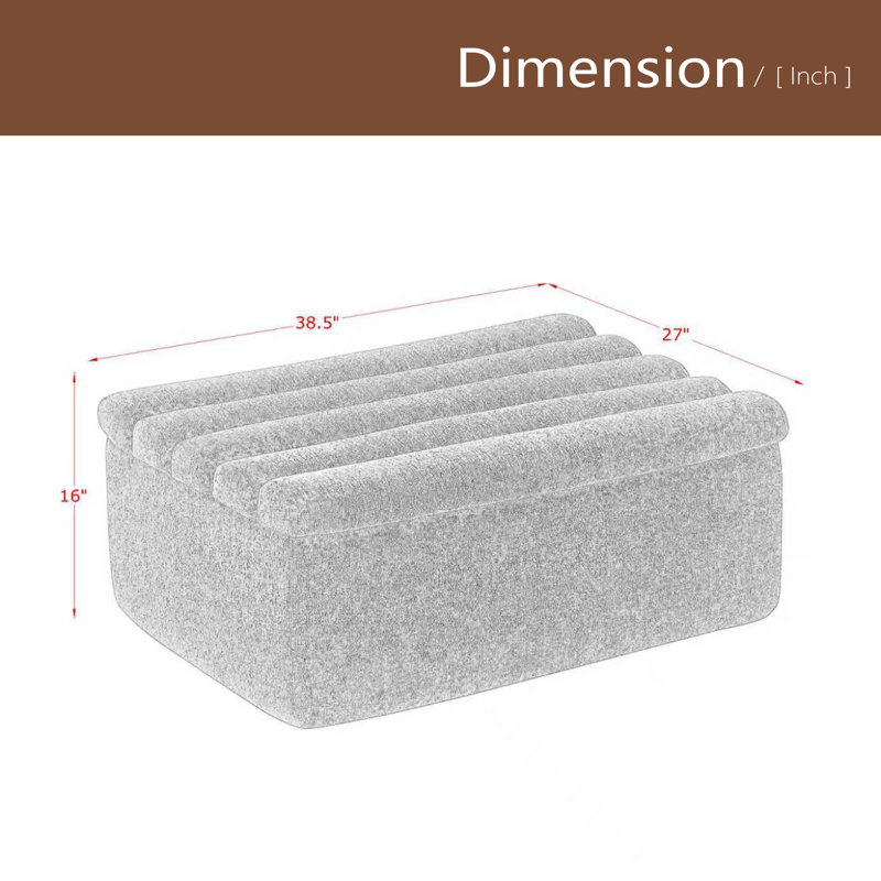 Le repose-pieds pour canapé modulaire, Noir