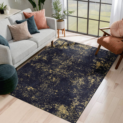 Tapis lavable 9 x 12 - antidérapant, antidérapant, à poils courts, pliable et sécuritaire pour les animaux de compagnie, teint, doux et pour la chambre à coucher, le salon, la salle à manger, la salle à manger, la décoration de la maison, lavable, doux, cuisine, patio