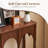 39" Solid Wood Console Table With Arch Design-746013069