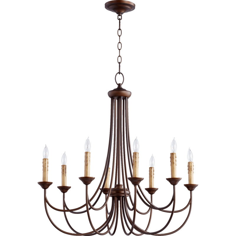 Polito 8 - Light Dimmable Classic / Traditional Chandelier, Oiled Bronze