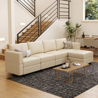 Canapé modulaire en faux cuir Colusa