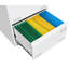 Classeur en métal blanc verrouillable, 3 tiroirs, tiroirs élargis pour un meilleur rangement des dossiers de bureau Blanc, gestion efficace et organisée