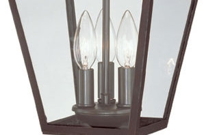 Manwe 1 -Light 17.5" H Hardwired Lantern Head in Black, Black