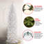 Slender White Realistic Artificial Fir Christmas Tree with Lights-1617813144