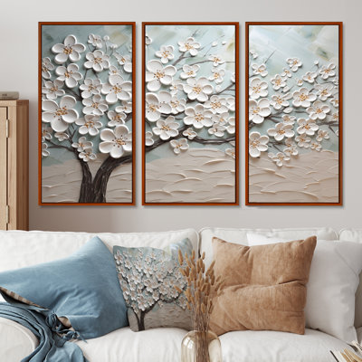 Dogwood Serenity Magical Tree IV - Flower Field Wall Art Print Set