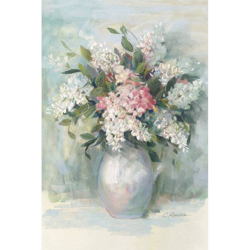 «Lilacs for Ellyn» par Carol Rowan - reproduction d'art sur toile tendue, H 36 po x l 24 po