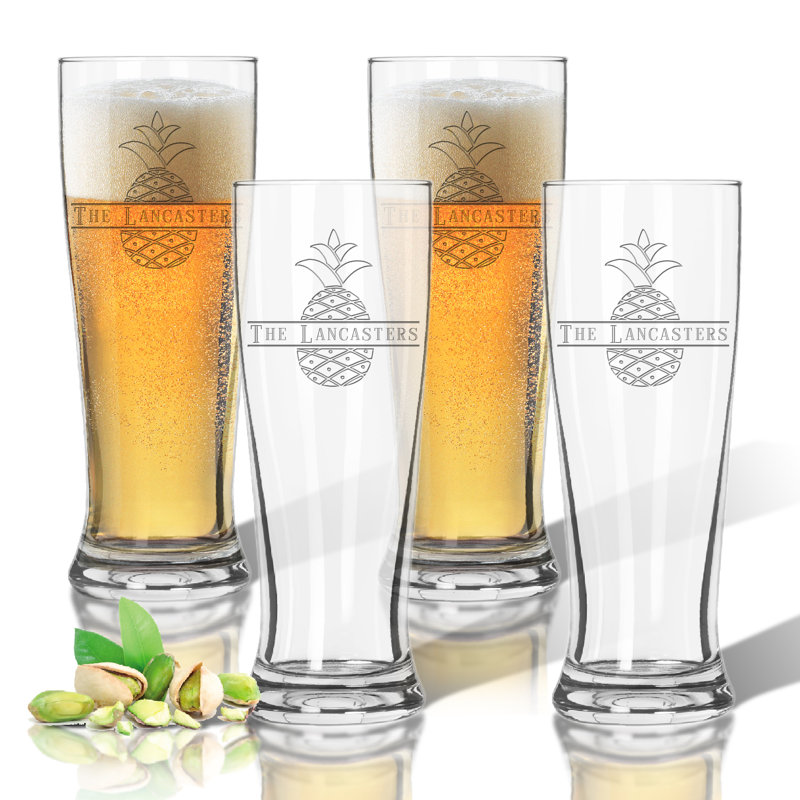 Verre pilsner très grande tritan 14 oz. personnalisé ananas