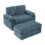 Double canapé inclinable avec port de charge USB et repose-pieds de rangement-180296367