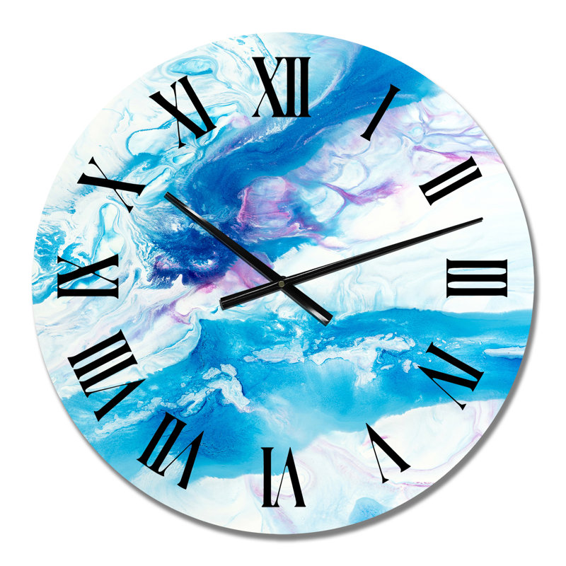 Horloge murale moderne Blue Wave, Petit