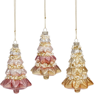 Christmas Tree Ornament - 5 Inches Set Of 6