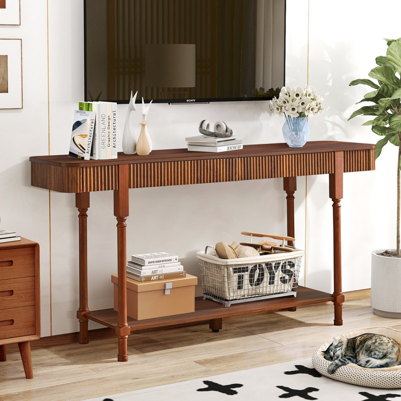 Console 62,99 po, Noyer, H 31,49 po x l 62,99 po x P 15,74 po