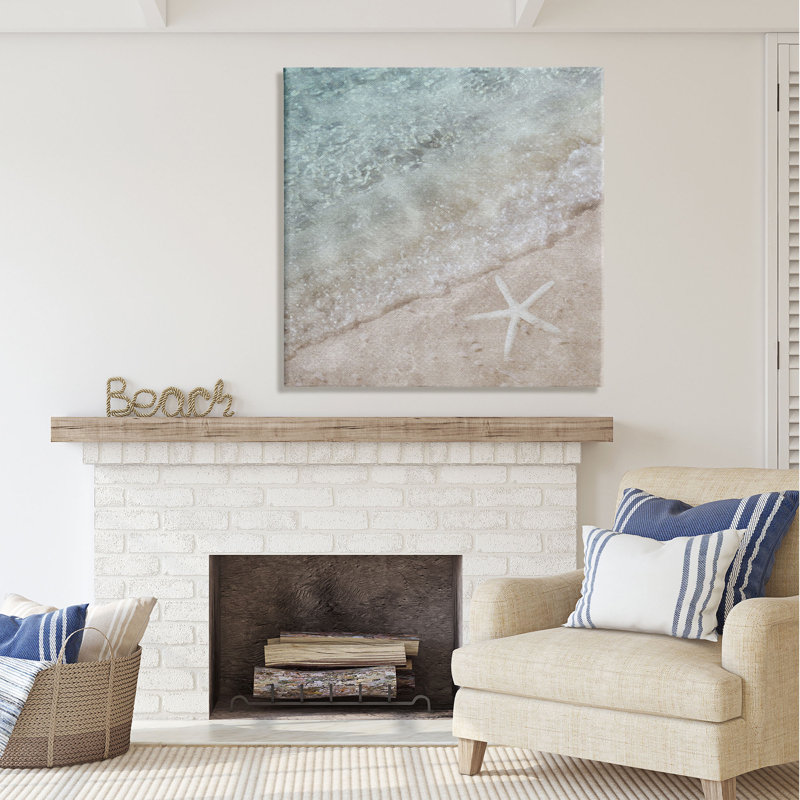 Étoile de mer sur la côte de la plage, estampe numérique de LSR Design Studio, H 36 po x l 36 po x P 1,5 po