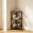 3-Tier Rustic Corner Storage Rack – Freestanding Corner Bookshelf & Display Shelf for Kitchen, Living Room-137453118