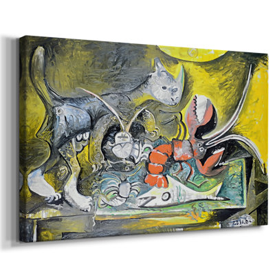 Still Life with Cat and Lobster-Pablo Picasso-Gallery Wrapped Canvas-1962