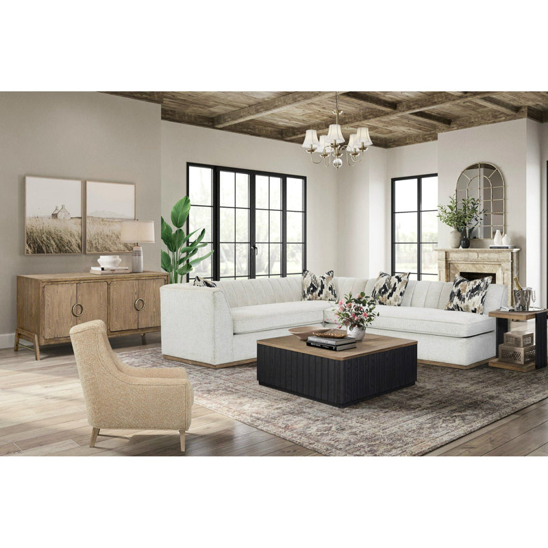 Chaise à dossier haut brun - Accent avec ressorts sinueux et tissu d'ameublement brun, pour une assise confortable, tissu