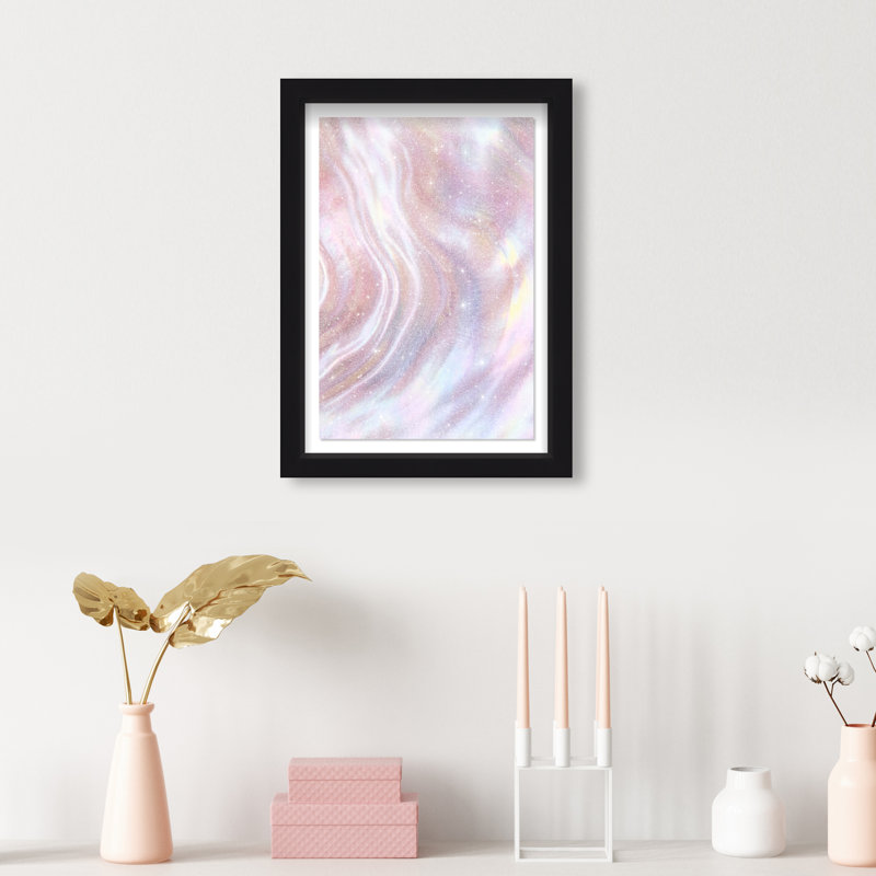 Iridescent Wave Print by Oliver Gal, 16.5"H x 11.5"W, Black Shadowbox