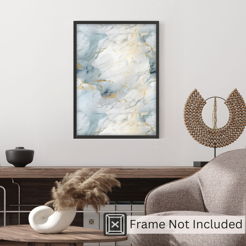 «Abstract Geode Elegance I», reproduction d'art non encadrée, H 20 po x l 16 po