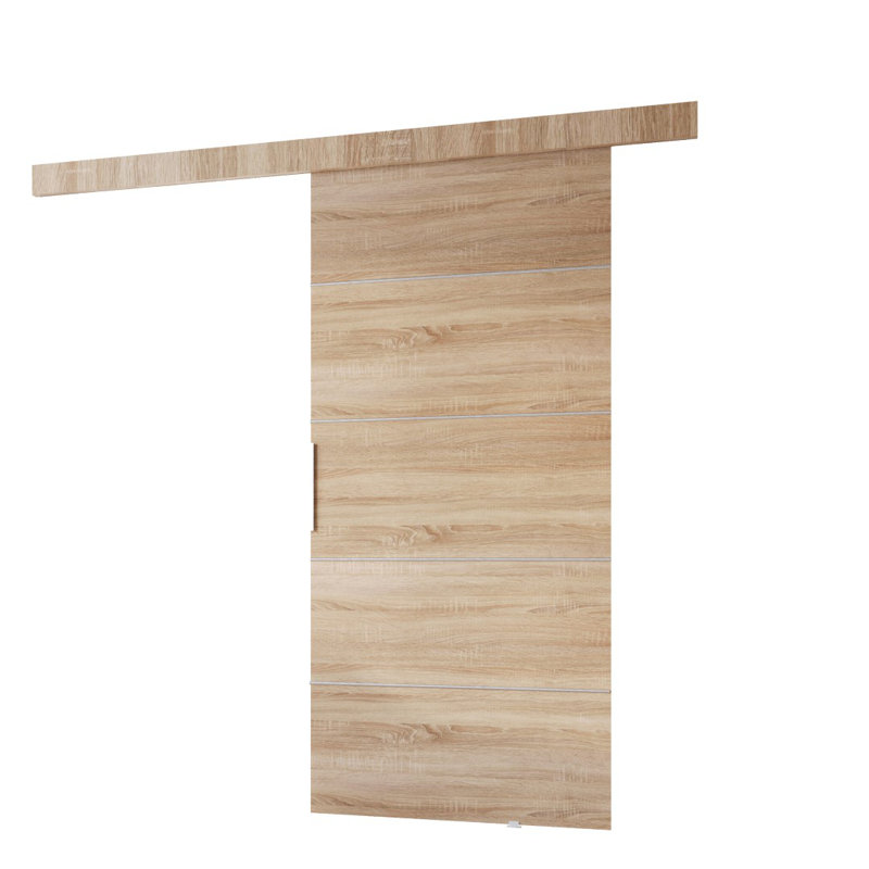 Redruth Sliding Door With Laminate Surface, 205cm H x 106cm W x 1.6cm D, Sonoma Oak