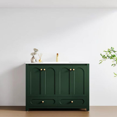 Ensemble de meuble-lavabo avec lavabo en céramique