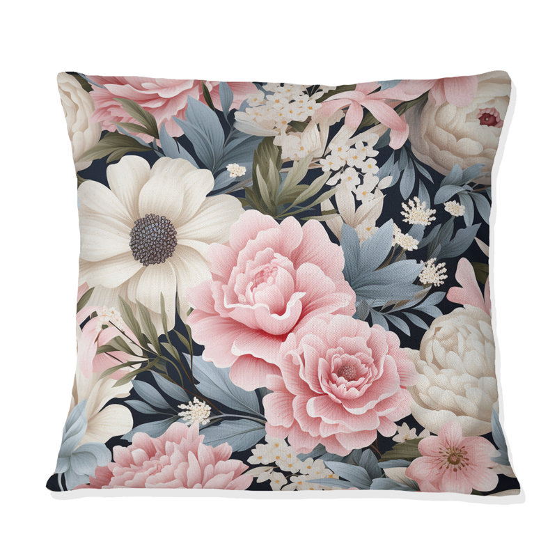 Coussin Boho Pastel Blooms, H 18 po x l 18 po
