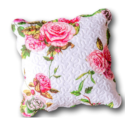 Floral Cotton Reversible Pillow Cover