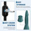 Demi-parasol de patio extérieur 9 pi avec manivelle lisse-1158708981