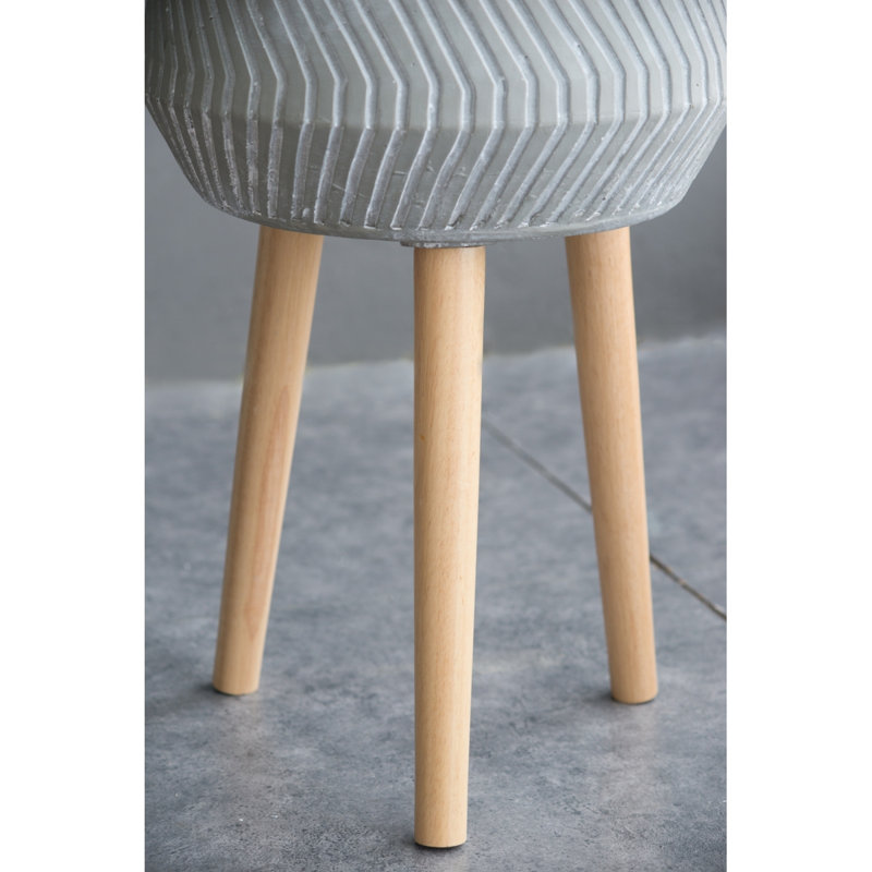 Support pour plante d'intérieur et d'extérieur en ciment 14,6 x 14,6 x 28 po