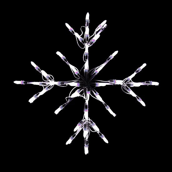Figurine lumineuse flocon de neige, Blanc pur