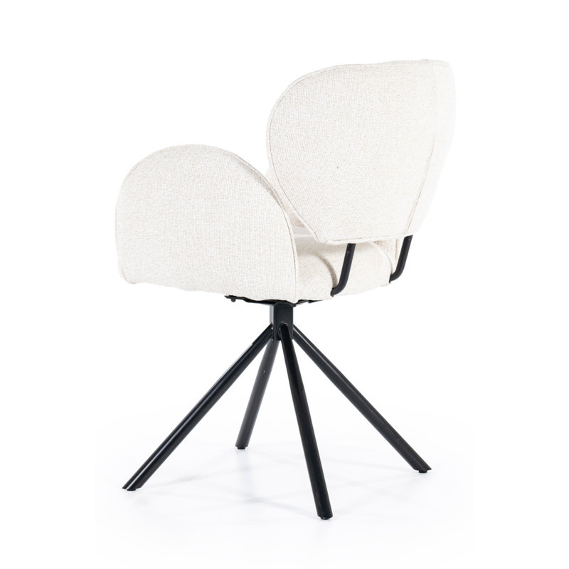 Upholstered Arm Chair, White
