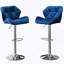 Ensemble de 2 tabourets de bar Breni Velvet Diamond