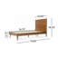 Lit plateforme simple, structure en bois d'acacia massif de style Mid-Century avec finition brune pour une chambre à coucher résidentielle