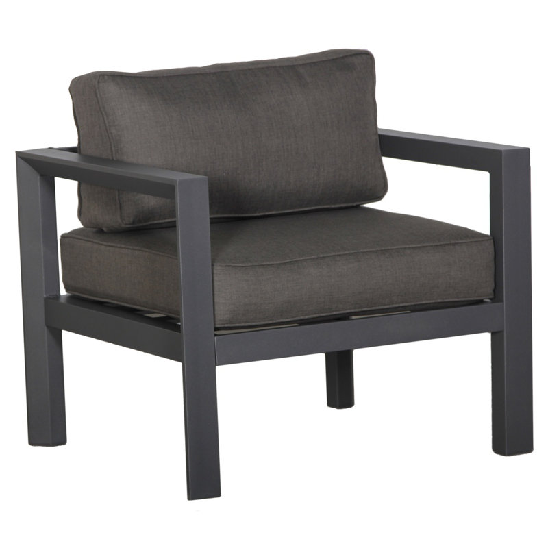 Chaise de terrasse avec coussins Aliyha