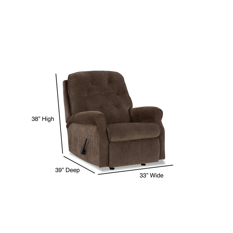 Carletto Small Scale Rocker Recliner, Brown
