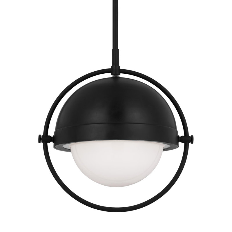 Luminaire sphère suspendu 1 lumière Caesyn, Fer vieilli, H 16,75 po x l 15,5 po x P 15,5 po