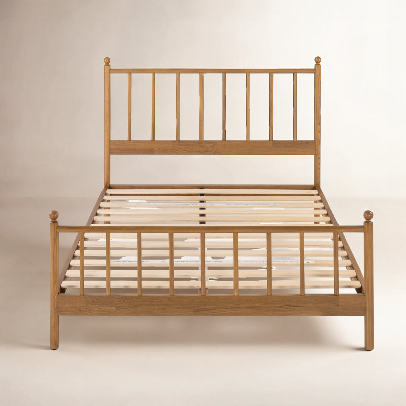 Edward Solid Wood Slat Bed, Queen