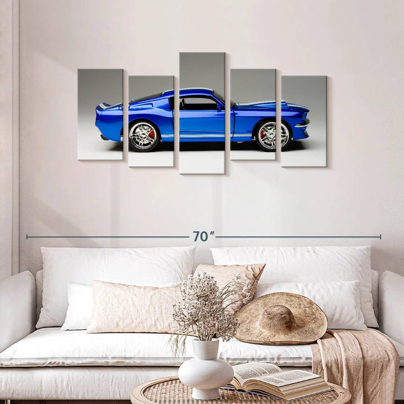 Voiture de sport Mehar Old Blue, H 24 po x l 49 po