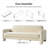 Werts Modern 84" Curved Chenille Sofa-1022560220