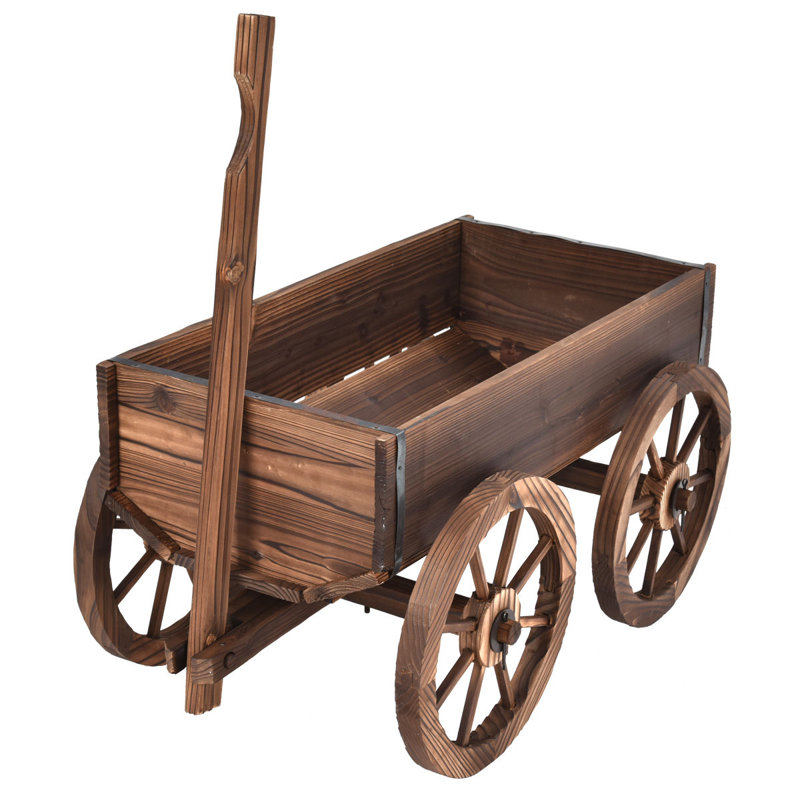 Akhavi Wood Wheelbarrow Planter